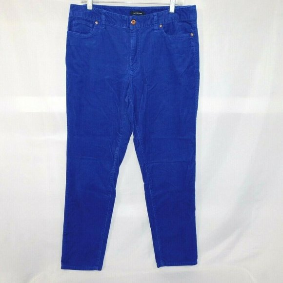 Lands End Womens 12T 12 Tall Blue  Corduroy Pant - Picture 1 of 8
